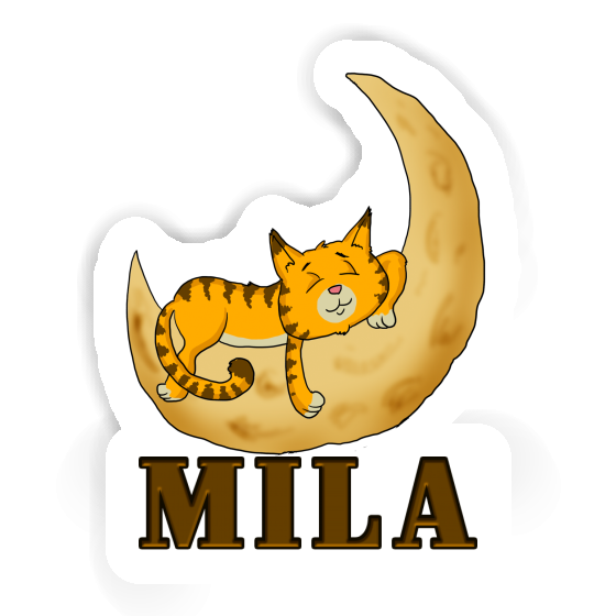 Mila Sticker Sleeping Cat Notebook Image