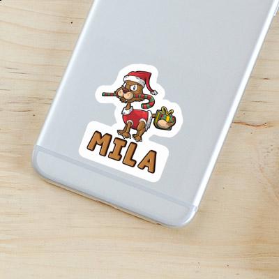 Mila Sticker Christmas Cat Gift package Image