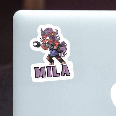 Sticker Mila Rocking Unicorn Notebook Image