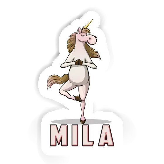 Yoga Unicorn Sticker Mila Notebook Image