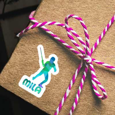 Mila Sticker Fencer Laptop Image