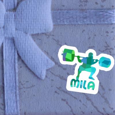 Sticker Gewichtheber Mila Gift package Image