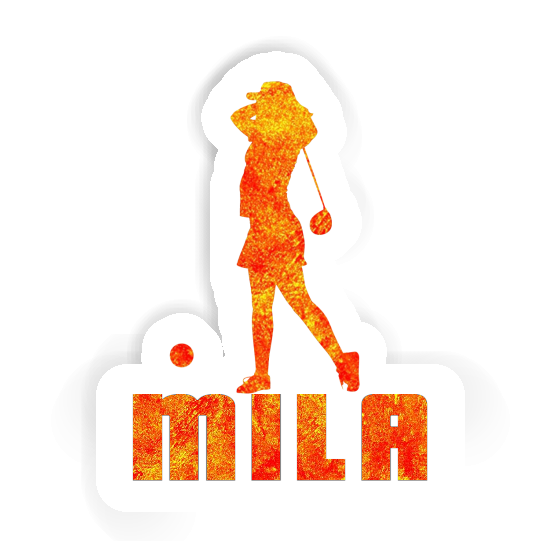 Sticker Golfer Mila Laptop Image