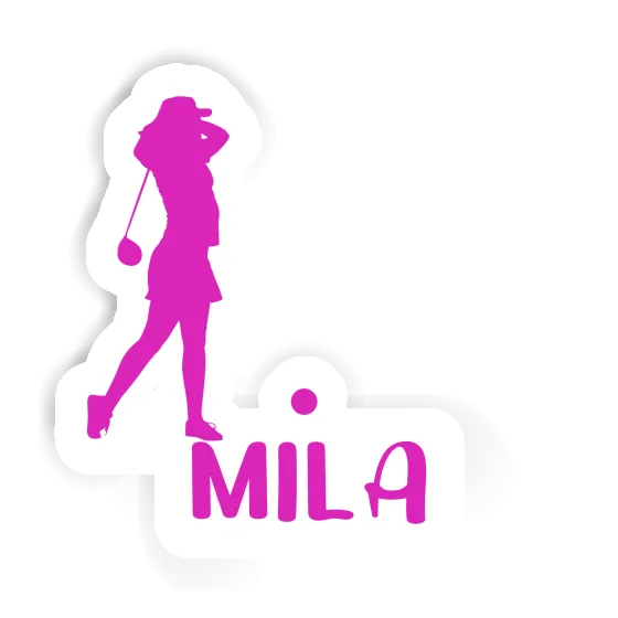 Golfer Sticker Mila Laptop Image