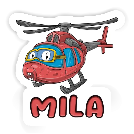 Helicopter Sticker Mila Notebook Image