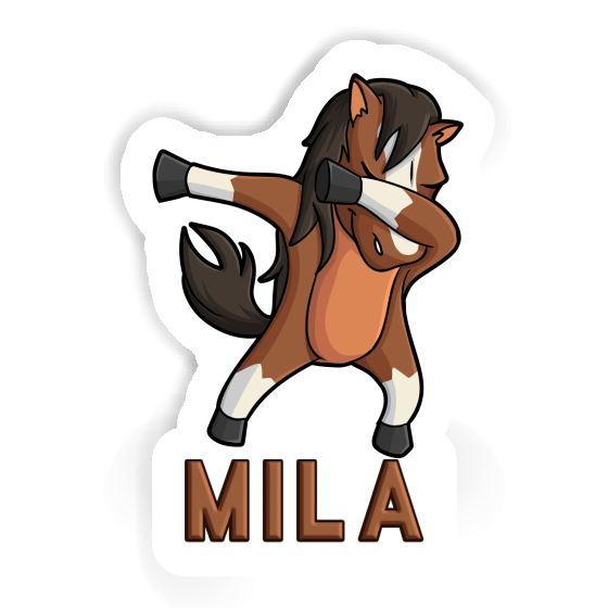 Sticker Mila Dabbing Horse Notebook Image