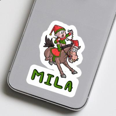 Sticker Mila Weihnachtspferd Notebook Image