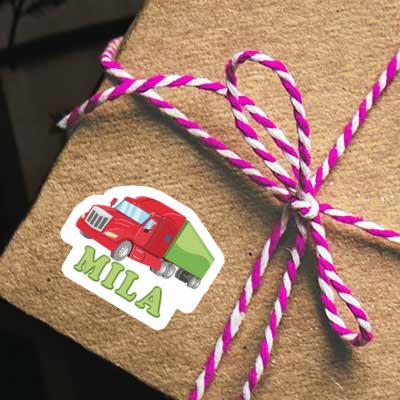 Sticker Articulated lorry Mila Notebook Image