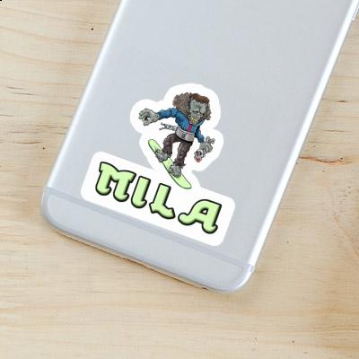 Mila Sticker Snowboarder Notebook Image