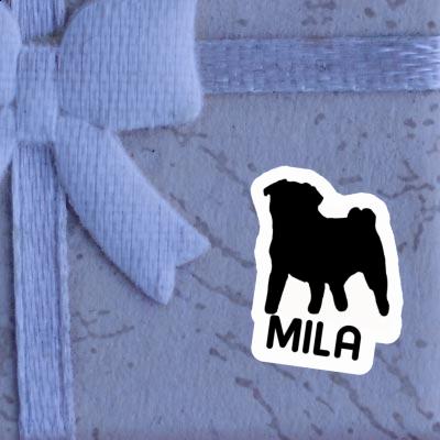 Mila Sticker Pug Laptop Image