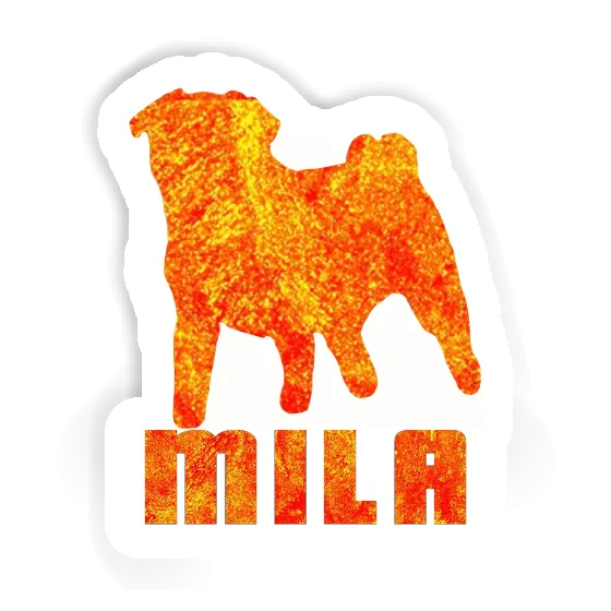 Mila Sticker Pug Laptop Image