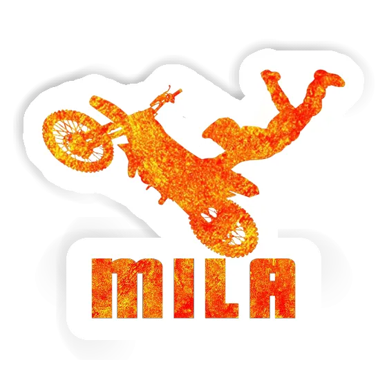 Sticker Motocross Rider Mila Notebook Image