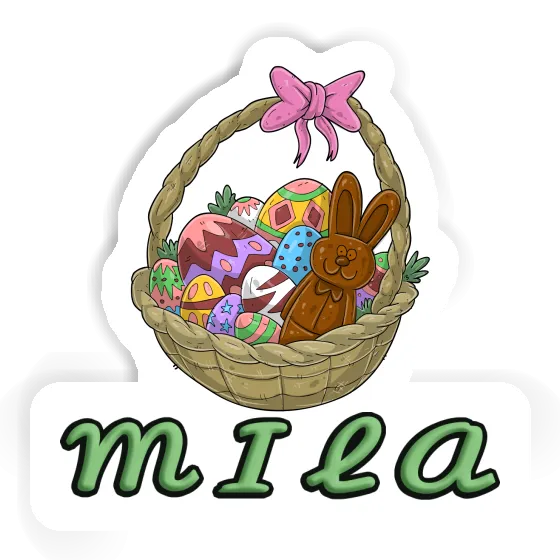 Mila Sticker Easter basket Laptop Image