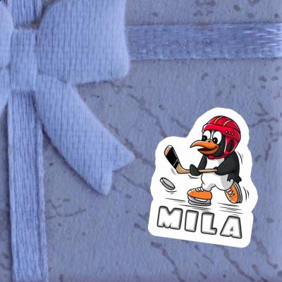 Ice Hockey Penguin Sticker Mila Laptop Image