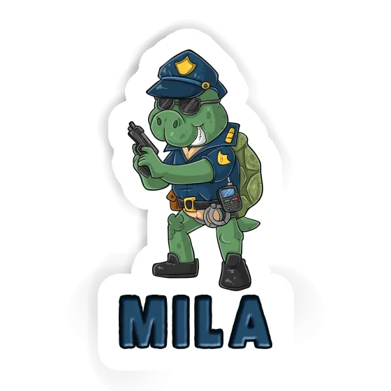 Sticker Mila Police Officer Notebook Image