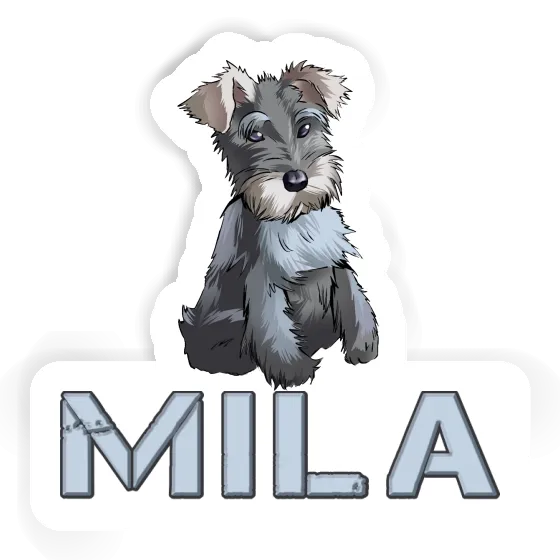 Autocollant Schnauzer Mila Laptop Image