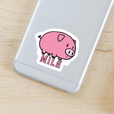 Sticker Pig Mila Notebook Image