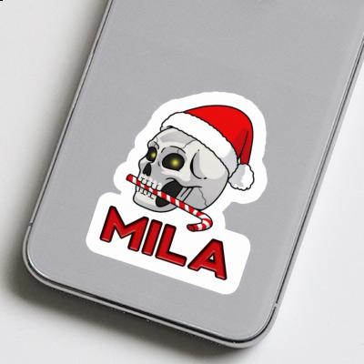 Aufkleber Weihnachtstotenkopf Mila Gift package Image