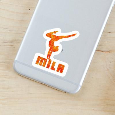 Sticker Mila Yoga Woman Notebook Image