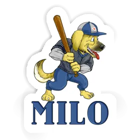 Sticker Baseball Dog Milo Image