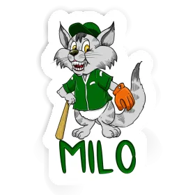 Sticker Baseball Cat Milo Image