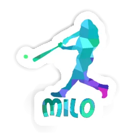 Sticker Milo Baseball Player Image