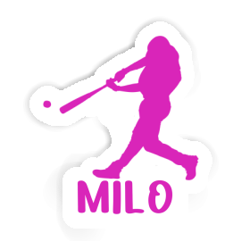 Sticker Milo Baseball Player Image