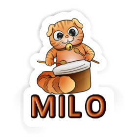 Sticker Drummer Cat Milo Image