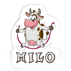 Milo Sticker Skipping Ropes Cow Image