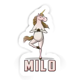 Sticker Yoga Unicorn Milo Image