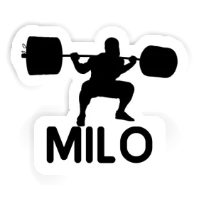 Sticker Weightlifter Milo Image