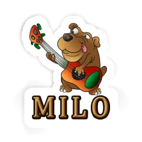 Sticker Guitar Dog Milo Image