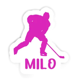 Hockey Player Sticker Milo Image