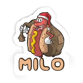 Milo Sticker Christmas Hot Dog Image