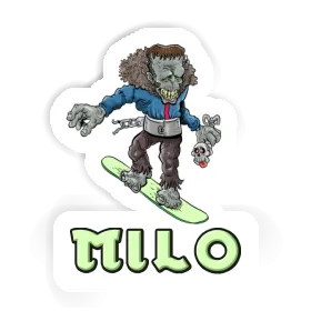 Milo Sticker Snowboarder Image