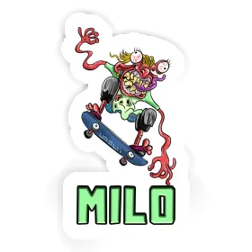 Skateboarder Sticker Milo Image