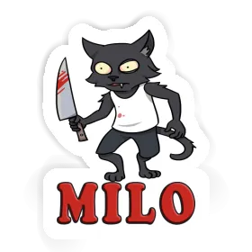 Autocollant Chat psychopathe Milo Image