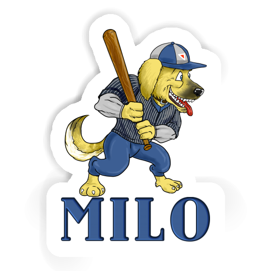 Sticker Baseball Dog Milo Laptop Image