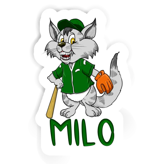 Sticker Baseball Cat Milo Image