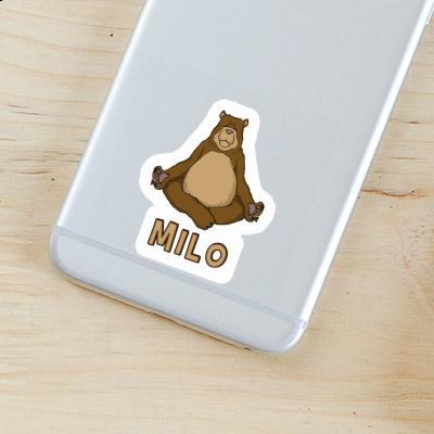 Milo Sticker Yoga Bear Image