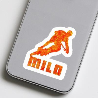 Biker Sticker Milo Notebook Image