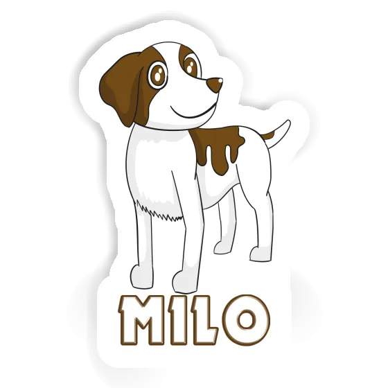 Autocollant Milo Bretagne chien Notebook Image