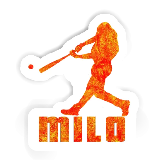 Baseball Player Sticker Milo Laptop Image