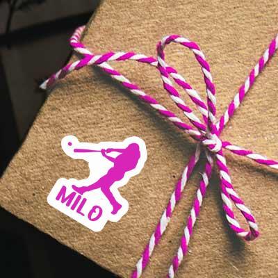 Sticker Milo Baseball Player Gift package Image