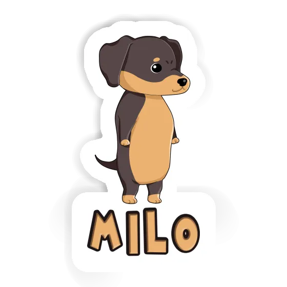 Sticker Milo Dachshund Gift package Image