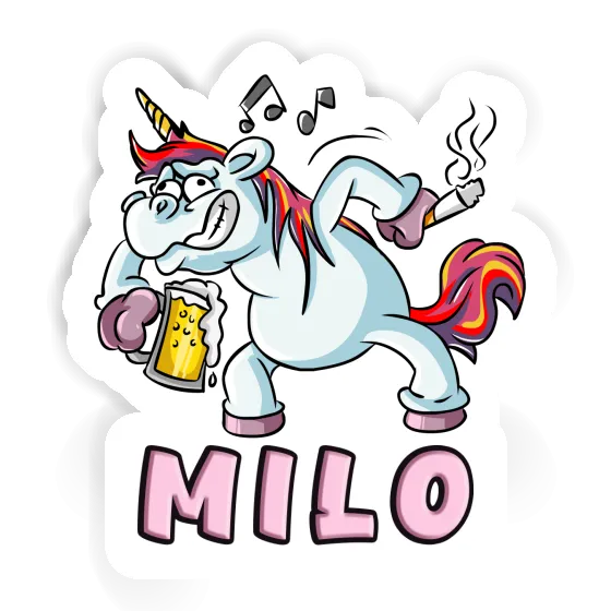 Licorne Autocollant Milo Laptop Image