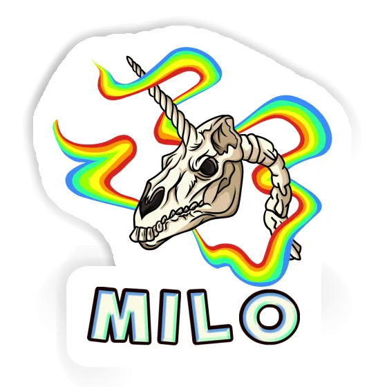 Unicorn Skull Sticker Milo Laptop Image