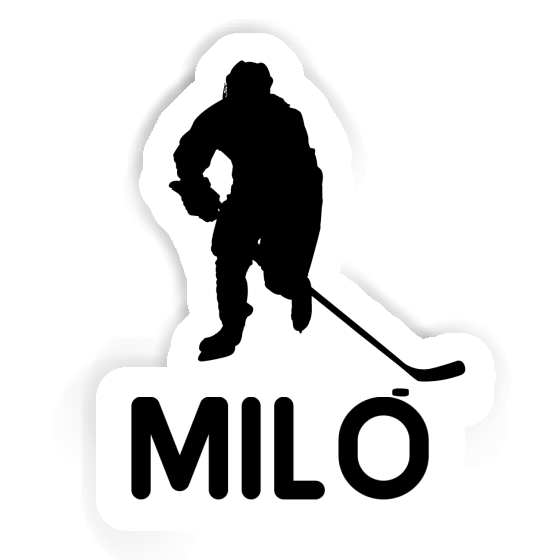 Hockey Player Sticker Milo Notebook Image