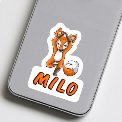 Sticker Yoga Fuchs Milo Notebook Image