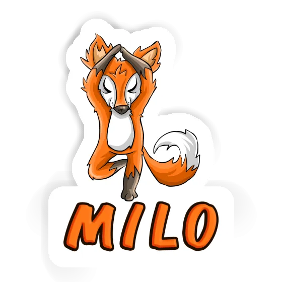 Sticker Milo Yoga Fox Laptop Image